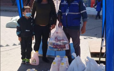A través de nuestras brigadas llegamos al municipio de Bermejo del departamento de Tarija para entregar los paquetes del Subsidio Universal Prenatal por la Vida, estos paquetes contienen productos con alto valor nutricional.