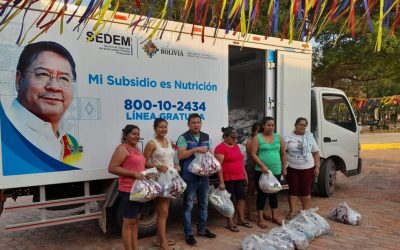 Brigadas móviles, llega al municipio de Exaltación del departamento de Beni para entregar de paquetes del Subsidio Universal Prenatal por la Vida.